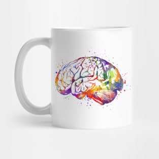 Human Brain Anatomy Watercolor Medicine Gift Mug